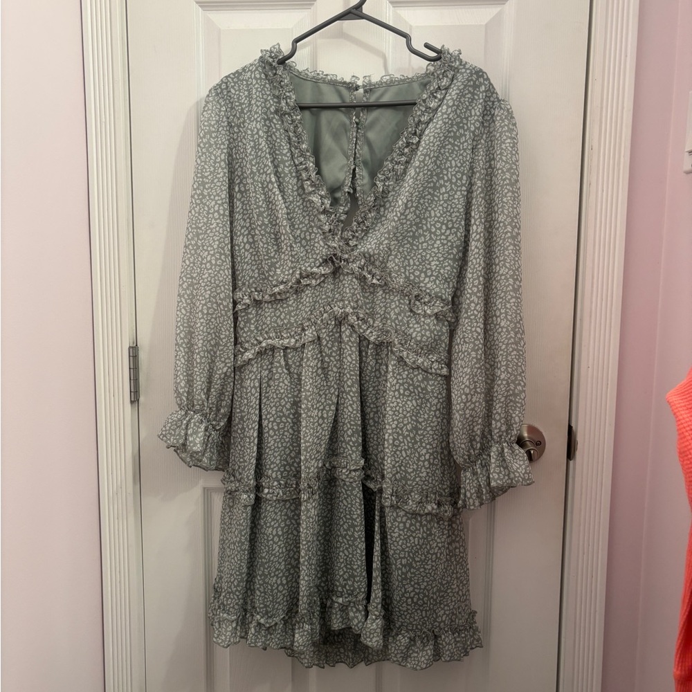 Ruffled Floral Mini Dress